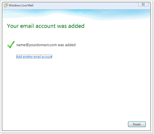 Your email account was added