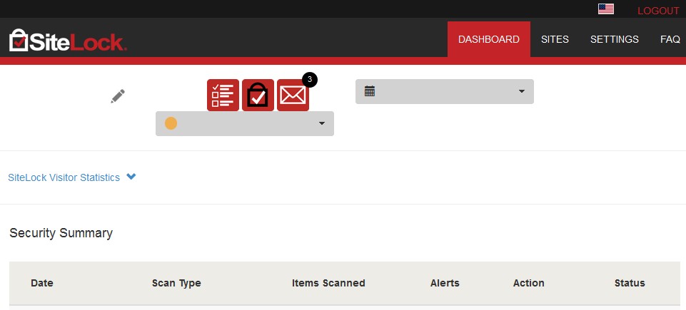 SiteLock Dashboard